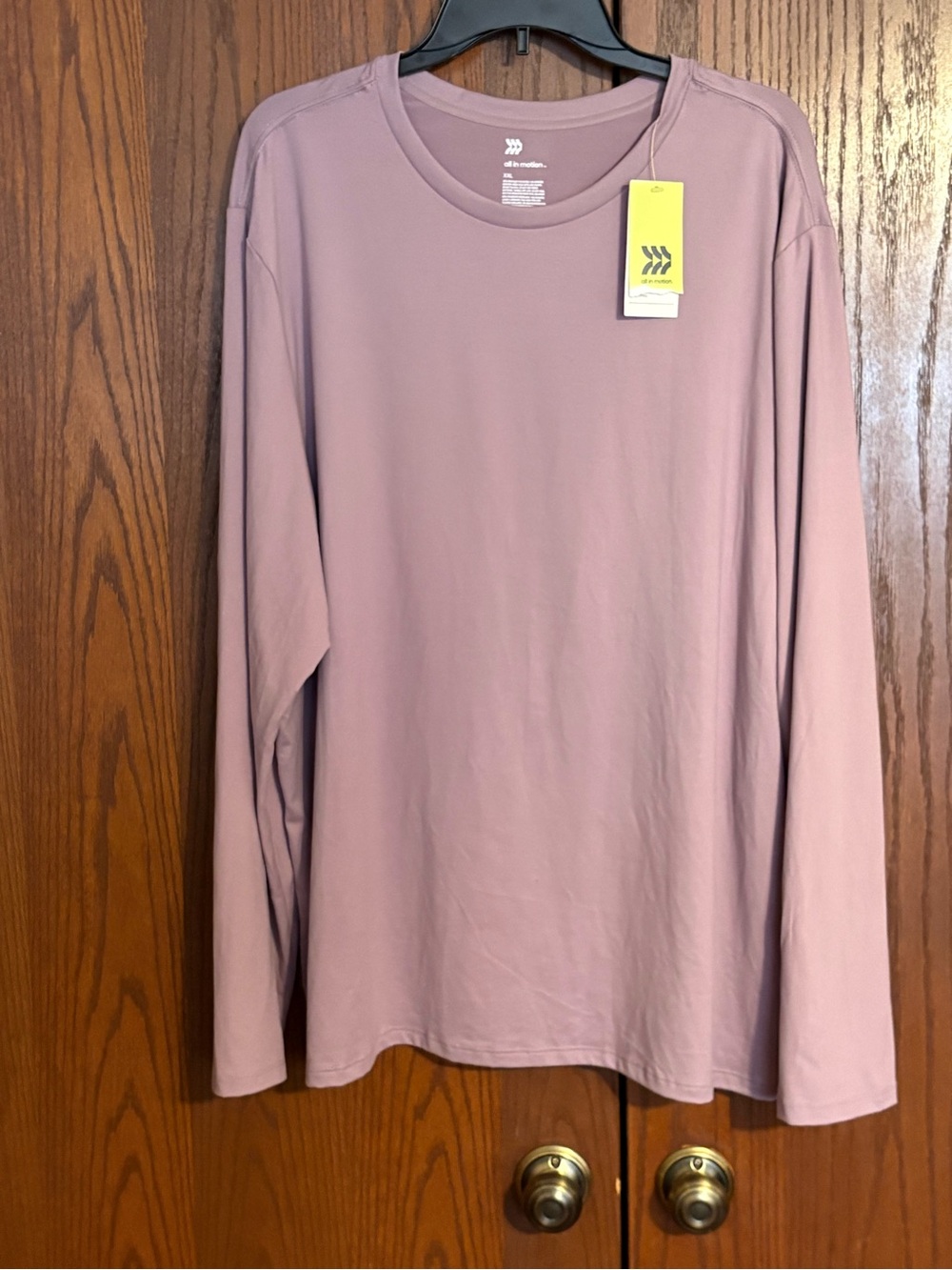 all in motion Crewneck Top in Dusty Mauve XXL